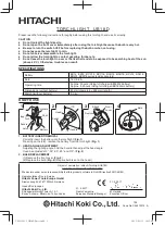 Hitachi UB18D Instructions preview