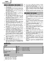 Preview for 4 page of Hitachi UC 12SC Handling Instructions Manual