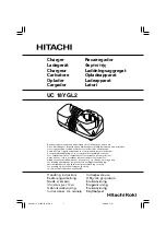 Hitachi UC 18YGL2 Handling Instructions Manual preview