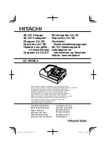 Hitachi UC 18YML2 Handling Instructions Manual preview