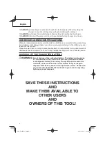 Предварительный просмотр 6 страницы Hitachi UC 18YSL3 Safety Instructions And Instruction Manual