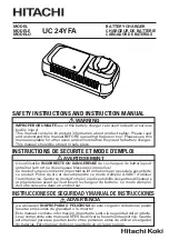 Hitachi UC 24YFA Instruction Manual And Safety Instructions preview