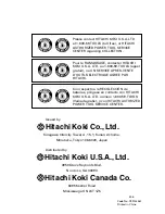 Preview for 36 page of Hitachi UC 24YJ Safety Instructions And Instruction Manual