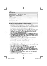 Предварительный просмотр 12 страницы Hitachi UC 36YSL Handling Instructions Manual