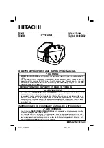 Hitachi UC 3SML Safety Instructions And Instruction Manual preview