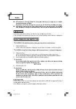 Предварительный просмотр 12 страницы Hitachi UC 3SML Safety Instructions And Instruction Manual