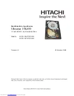 Hitachi Ultrastar 15K450 Specifications предпросмотр