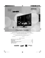Hitachi ULTRAVISION LE19S304 Owner'S Manual preview
