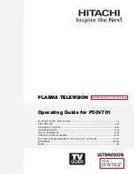 Preview for 1 page of Hitachi Ultravision P50V701 Operating Manual