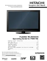 Preview for 1 page of Hitachi UltraVision P50V702 Operating Manual