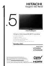 Предварительный просмотр 1 страницы Hitachi UltraVision UT32V502 Operating Manual