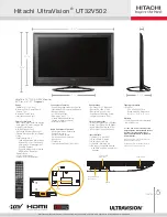 Preview for 1 page of Hitachi UltraVision UT32V502 Specifications