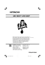 Hitachi um 12vst Handling Instructions Manual preview