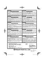 Preview for 64 page of Hitachi UR 18DSL Handling Instructions Manual