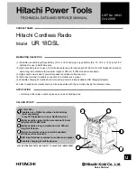 Hitachi UR 18DSL Technical Data And Service Manual preview