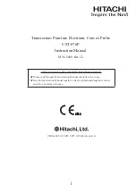 Preview for 1 page of Hitachi UST-676P Instruction Manual