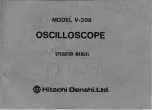 Hitachi V-209 Operation Manual предпросмотр