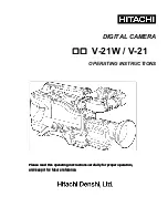 Предварительный просмотр 1 страницы Hitachi V-21 Operating Instructions Manual