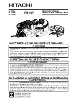 Hitachi VB 16Y Safety Instructions And Instruction Manual preview