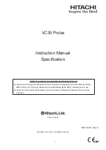 Preview for 1 page of Hitachi VC35 Probe Instruction Manual