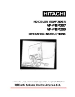 Hitachi VF-PBM209 Operating Instructions Manual preview