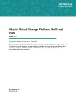 Предварительный просмотр 1 страницы Hitachi Virtual Storage Platform F400 System Administrator Manual