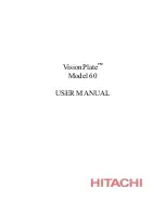 Hitachi VisionPlate 60 User Manual preview