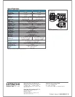 Preview for 3 page of Hitachi VK-S274ER Specifications