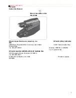 Hitachi VM-3700A - Camcorder Instruction Manual preview