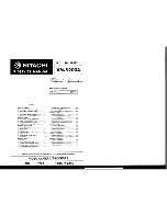 Preview for 1 page of Hitachi VM-5200A Service Manual