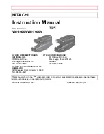 Preview for 1 page of Hitachi VM-6400A - Camcorder Instruction Manual