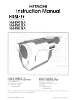 Предварительный просмотр 1 страницы Hitachi VM-873LA - Camcorder Instruction Manual