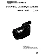 Предварительный просмотр 1 страницы Hitachi VM-E110E Instruction Manual