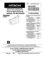 Предварительный просмотр 1 страницы Hitachi VM-E230E Service Manual