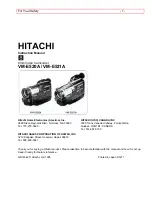 Preview for 1 page of Hitachi VM-E521A Instruction Manual