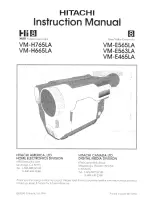 Hitachi VM-E563LA Instruction Manual preview