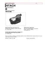 Preview for 1 page of Hitachi VME-220A - Camcorder Instruction Manual