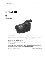 Предварительный просмотр 1 страницы Hitachi VME-230A - Camcorder Instruction Manual