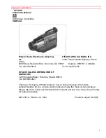 Preview for 1 page of Hitachi VME-54A - Camcorder Instruction Manual