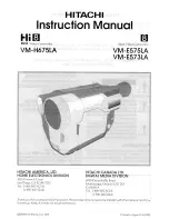 Hitachi VME-573LA - Camcorder Instruction Manual preview