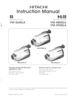 Предварительный просмотр 1 страницы Hitachi VME-645LA - Camcorder Instruction Manual