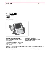 Hitachi VMH-100LA - Camcorder Instruction Manual preview