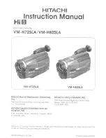 Hitachi VMH-725LA - Camcorder Instruction Manual preview