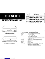 Hitachi VT-170A Service Manual preview