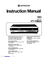 Preview for 1 page of Hitachi VT-F350A Instruction Manual