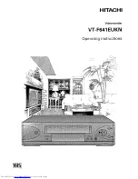 Предварительный просмотр 1 страницы Hitachi VT-F641EUKN Operating Instructions Manual