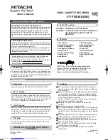 Hitachi VT-FX440E Owner'S Manual preview