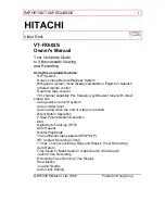 Hitachi VT-FX602S Owner'S Manual preview