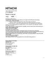 Hitachi VT-FX633A Owner'S Manual preview