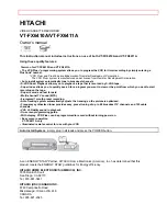 Hitachi VT-FX6410A Owner'S Manual preview